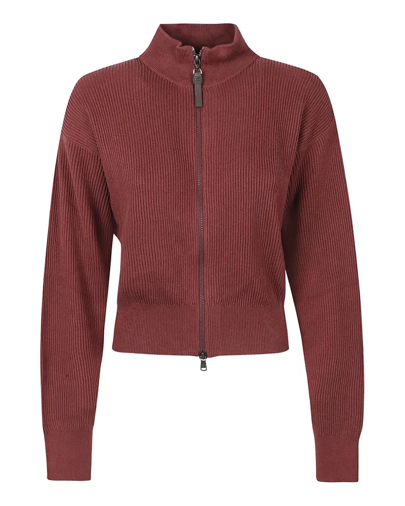 Brunello Cucinelli ribbed-knit cardigan - Rot Rot