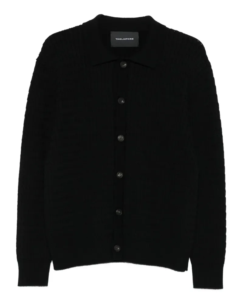 Tagliatore Klassischer Cardigan - Schwarz Schwarz