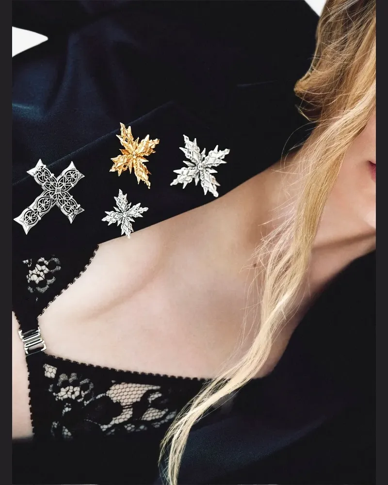 Emanuele Bicocchi Stella Ventis Brosche mit Sternmotiv - Silber Silber