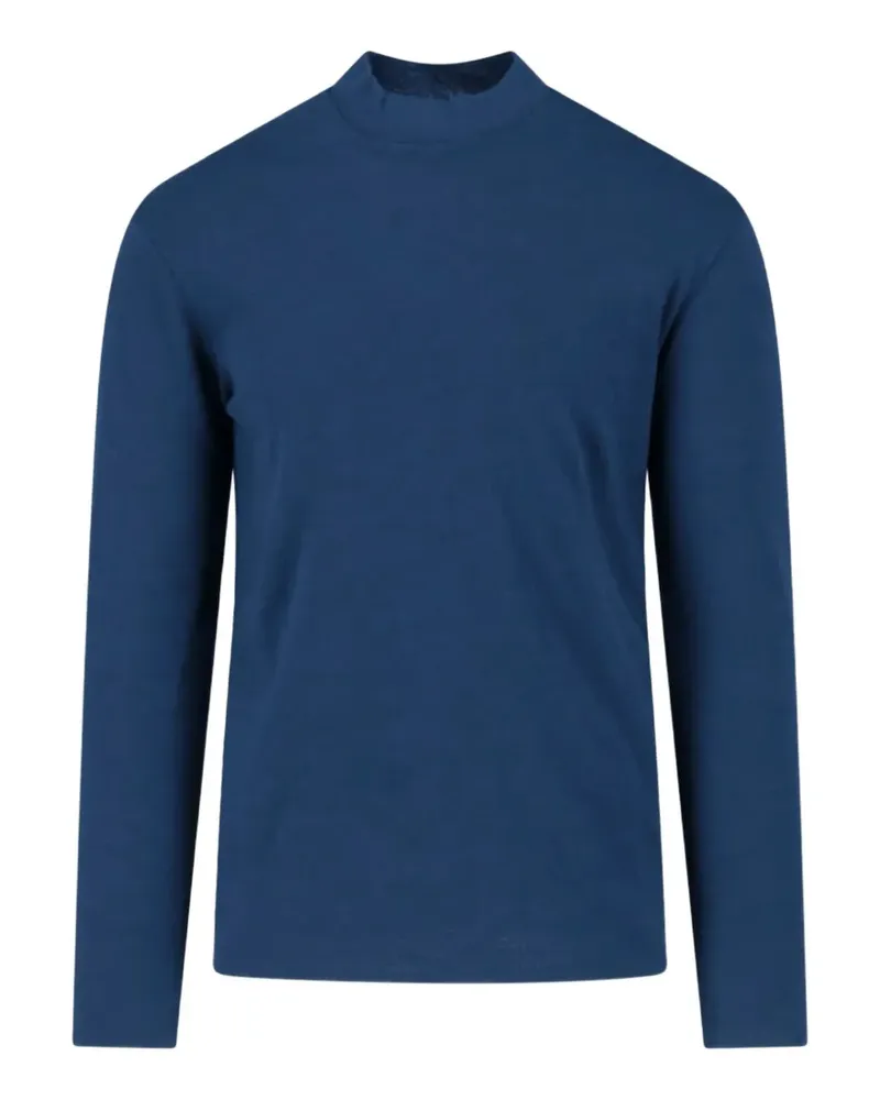 Jil Sander Langarmshirt mit Stehkragen - Blau Blau