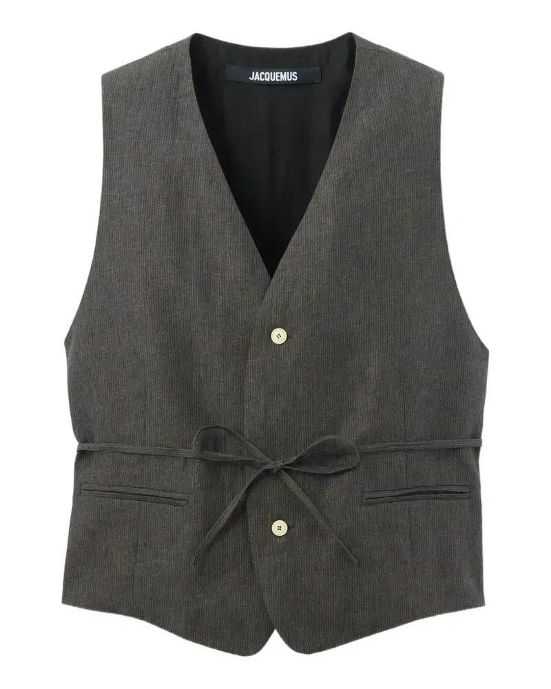 Jacquemus Paysan button tie-waist gilet - Grau Grau