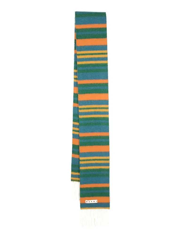 Marni Schal in Colour-Block-Optik - Grün Grün