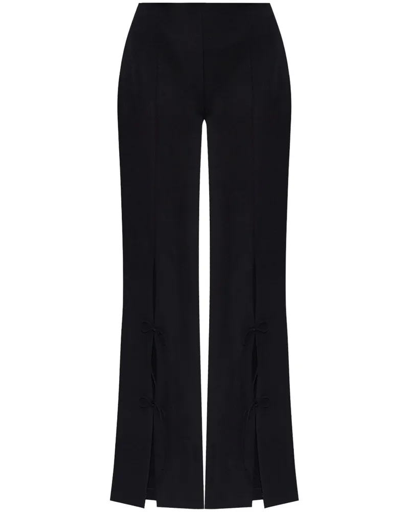 Versace Jeans Ausgestellte Hose mit Schleifendetail - Schwarz Schwarz