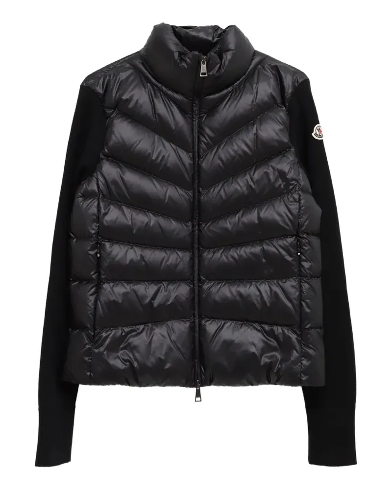 Moncler quilted knit-sleeve jacket - Schwarz Schwarz