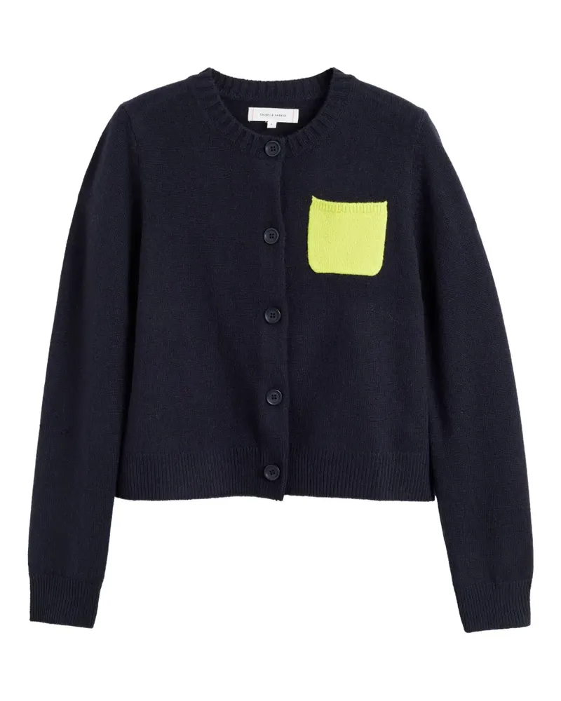 Chinti & Parker Cardigan mit aufgesetzter Tasche - Blau Blau