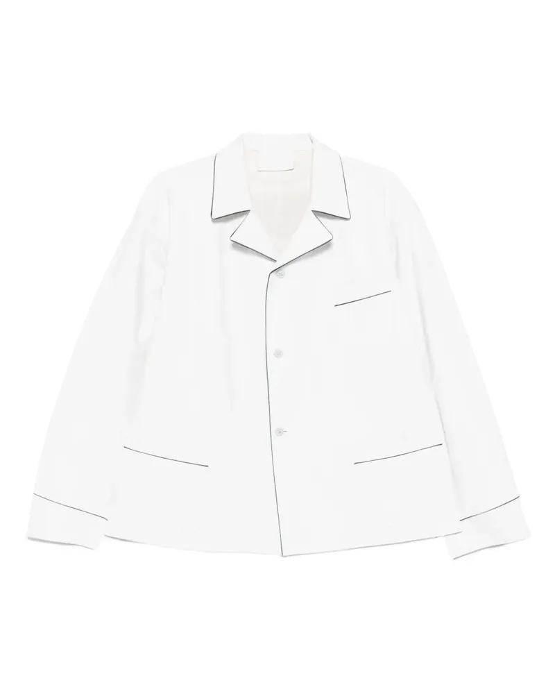 Prada Jacke mit Paspeln - Weiß Weiß