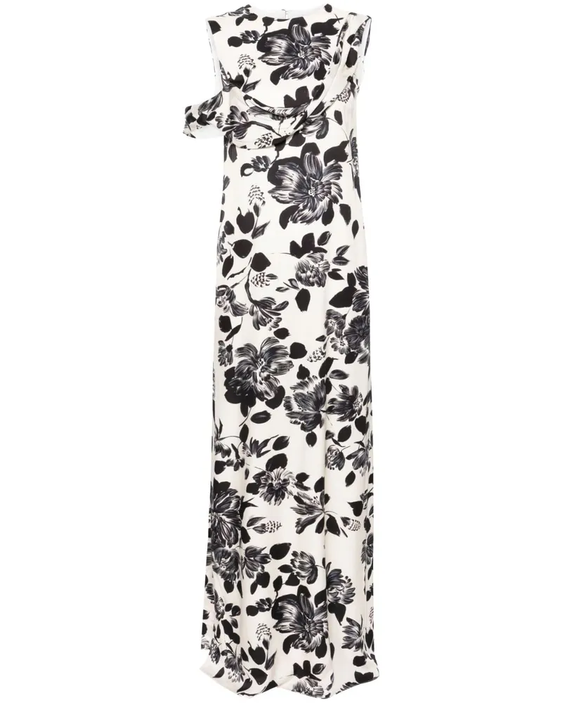 EMILIA WICKSTEAD Drifa Maxikleid mit Blumen-Print Nude