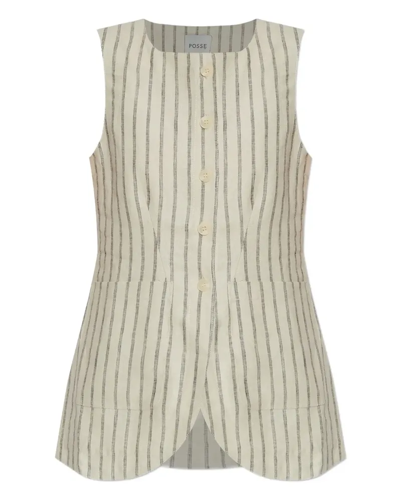 Posse pinstripe waistcoat - Nude Nude