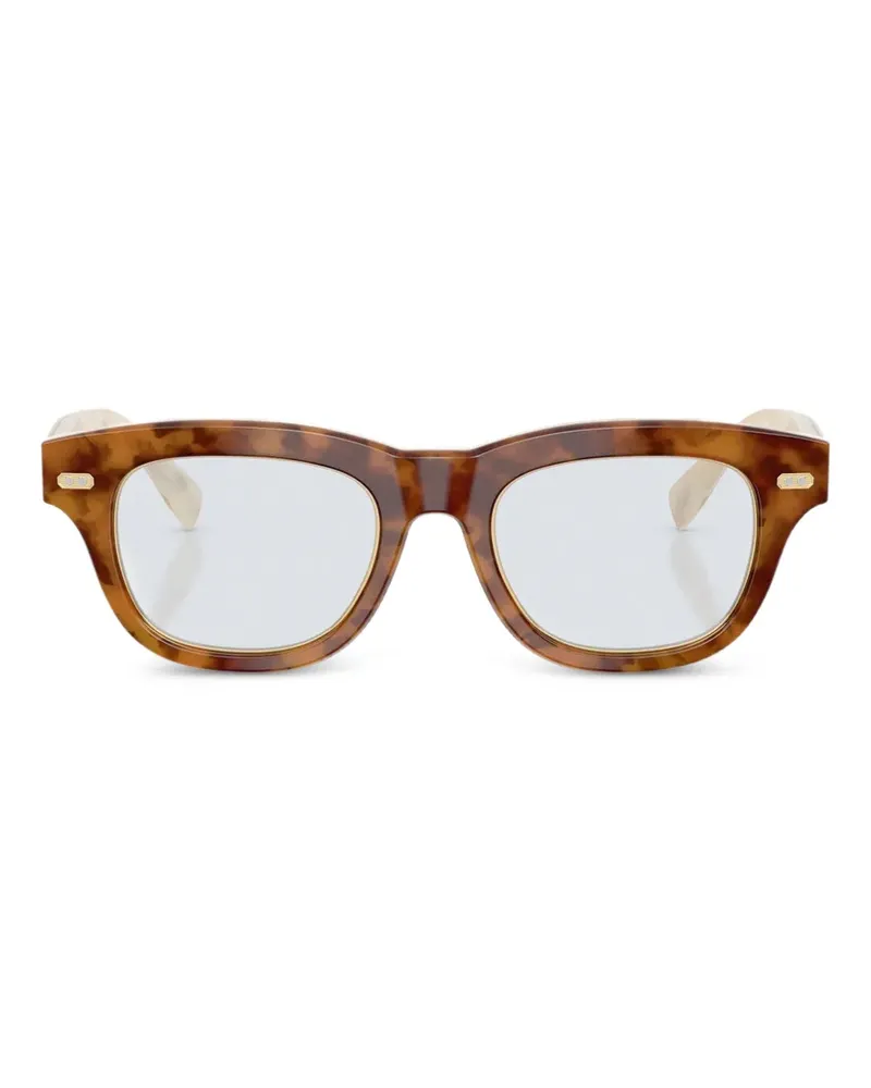 Brunello Cucinelli Brille mit eckigem Gestell - Braun Braun