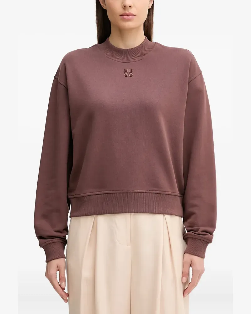 HUGO BOSS Sweatshirt mit Logo-Stickerei - Rosa Rosa