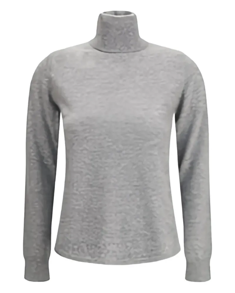 Max Mara Gerippter Educata Rollkragenpullover - Grau Grau