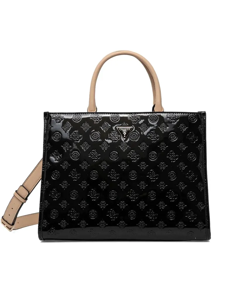 Guess Shopper mit Monogrammmuster - Schwarz Schwarz