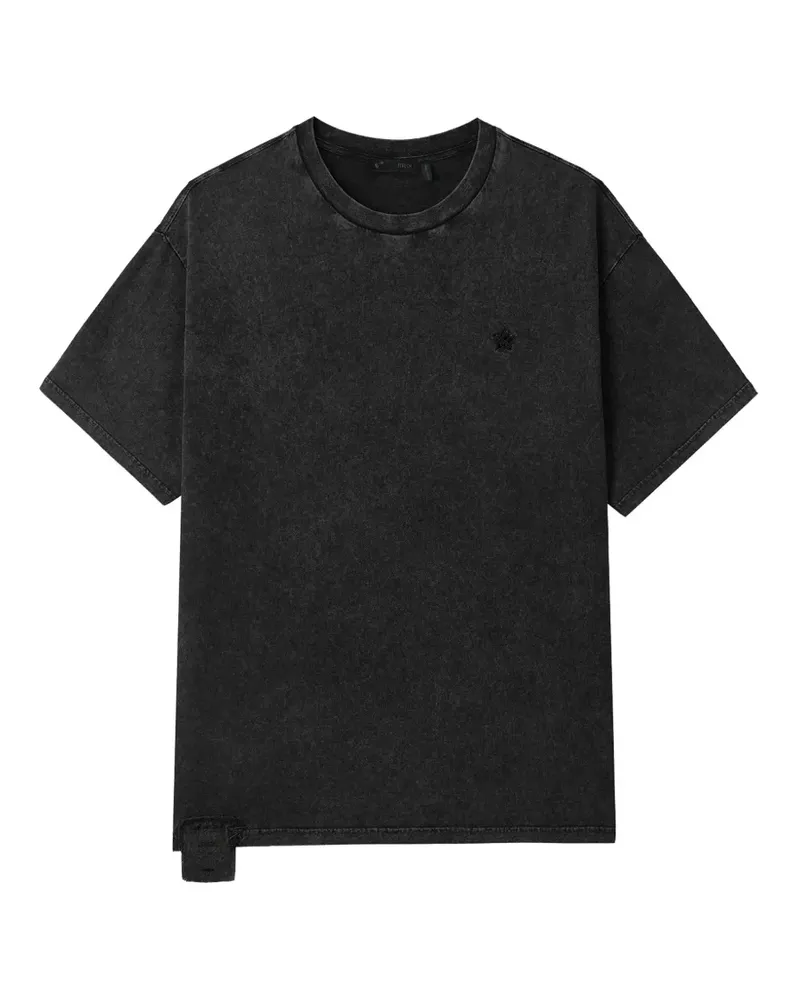 FIVE CM T-Shirt mit Sternapplikation - Schwarz Schwarz