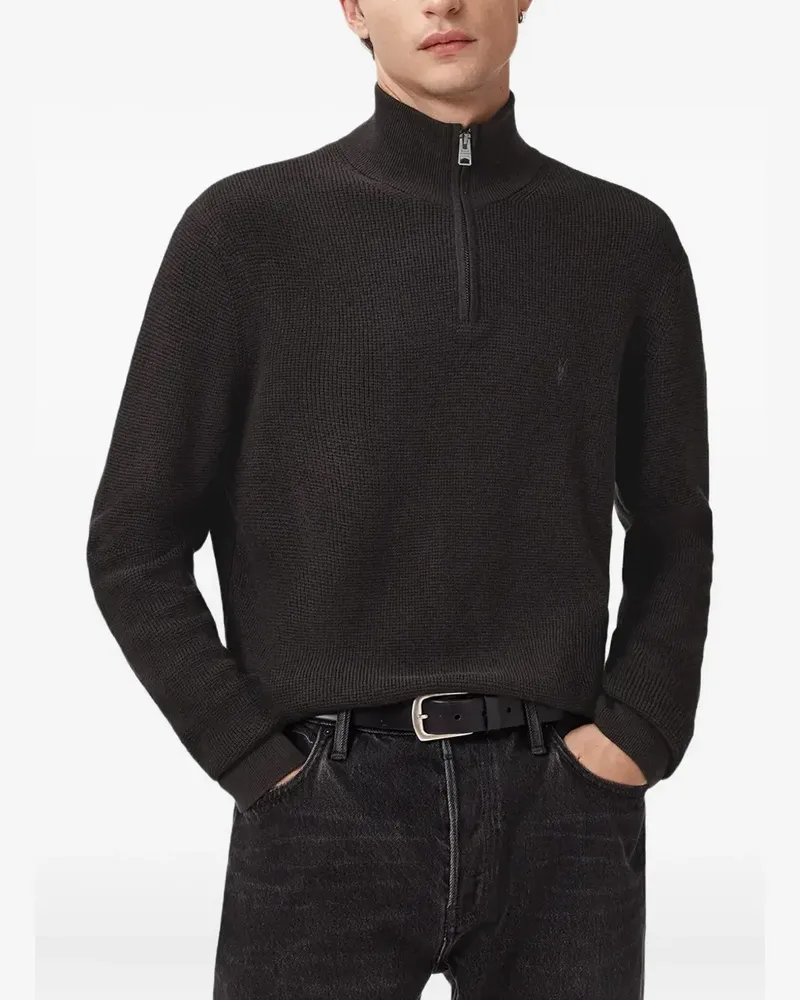 AllSaints Aspen zip-neck sweater - Braun Braun