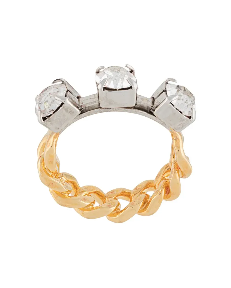 Maison Margiela Ring mit Kristall - Gold Gold