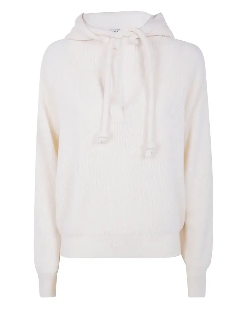 MRZ Gerippter Hoodie - Weiß Weiß