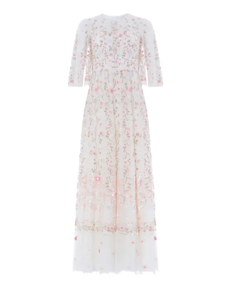 Needle & Thread Rococo Ribbon maxi gown - Nude Nude