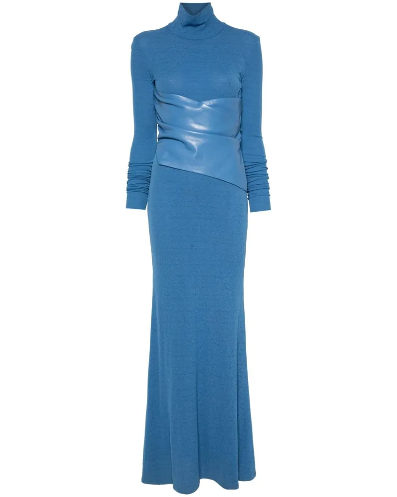 Nanushka Drapiertes Maxikleid - Blau Blau