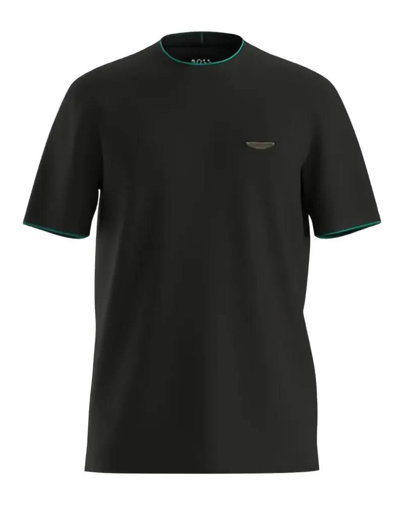 HUGO BOSS T-Shirt mit Logo-Schild - Schwarz Schwarz