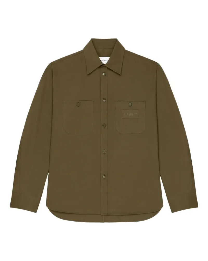Givenchy Couture Seam Hemdjacke mit  Paris-Patch - Grün Grün