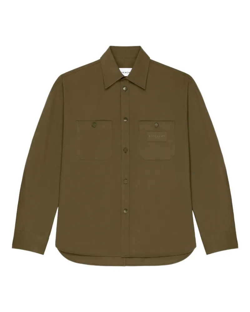 Givenchy Couture Seam Hemdjacke mit  Paris-Patch - Grün Grün