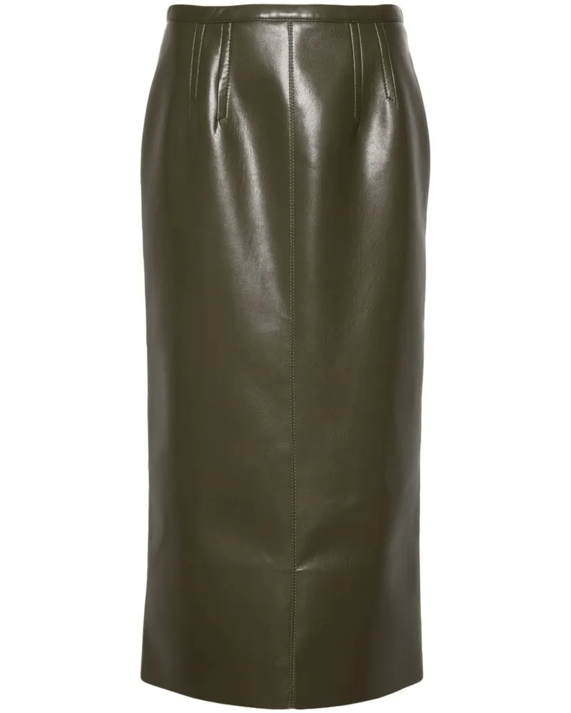 Philosophy Di Lorenzo Serafini High-Waist-Rock mit beschichtetem Finish - Grün Grün