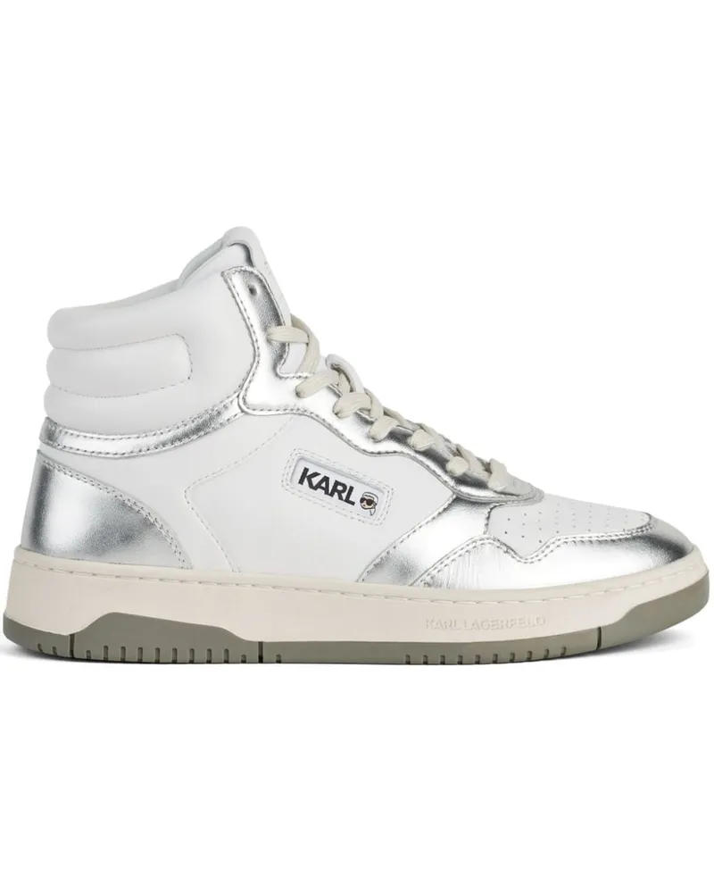 Karl Lagerfeld Krew Kollar' High-Top-Sneakers - Weiß Weiß