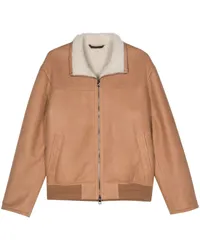 Manzoni 24 Klassische Lederjacke Nude