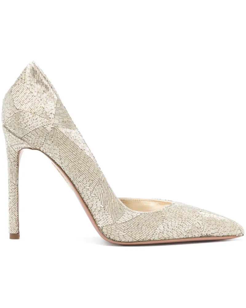 Aquazzura La Nuit Pumps 105mm - Gold Gold