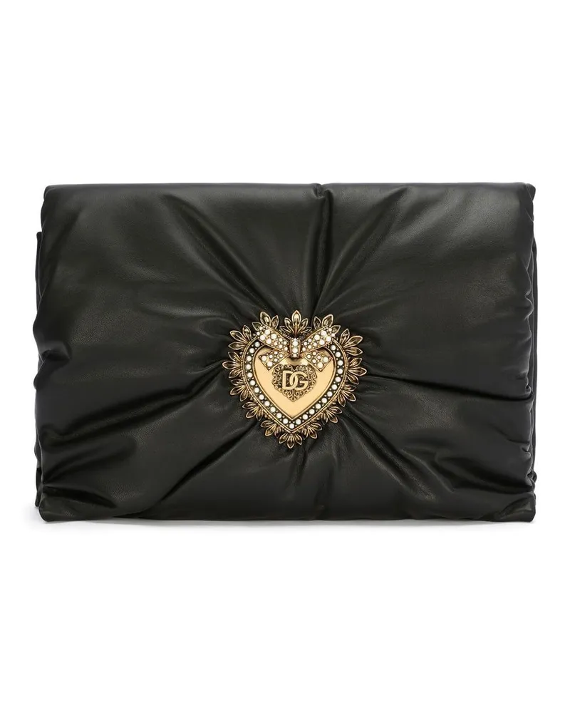Dolce & Gabbana Umhängetasche mit Logo-Schild - Schwarz Schwarz