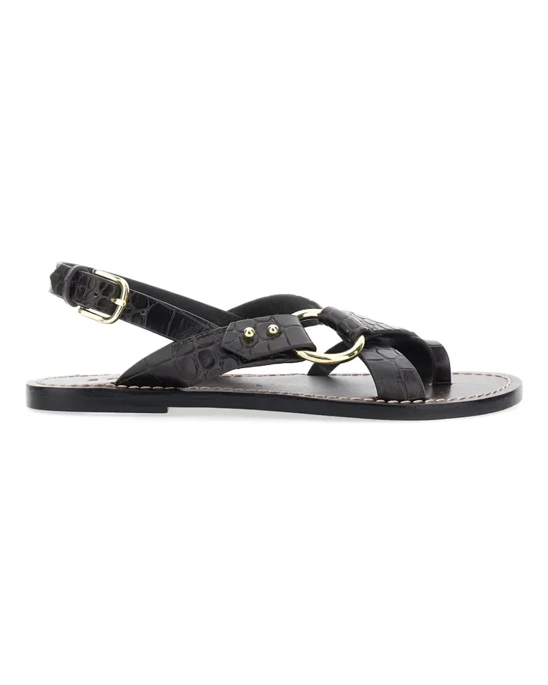 Soeur circle crocodile effect sandals - Braun Braun