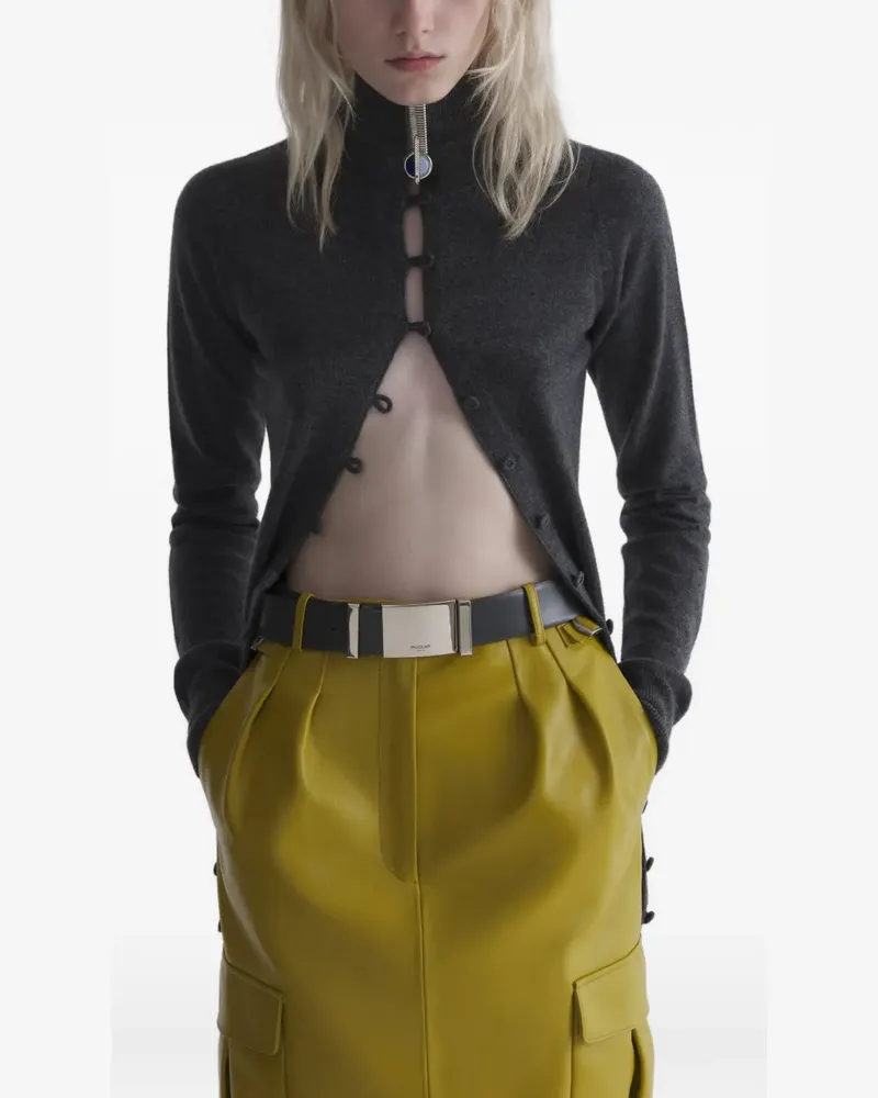 Thierry Mugler Offener Cardigan aus Kaschmir - Grau Grau