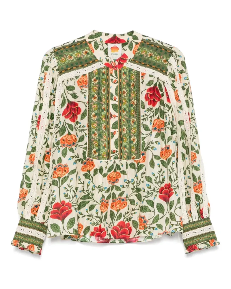 FARM Rio Garden Tapestry Bluse - Grün Grün