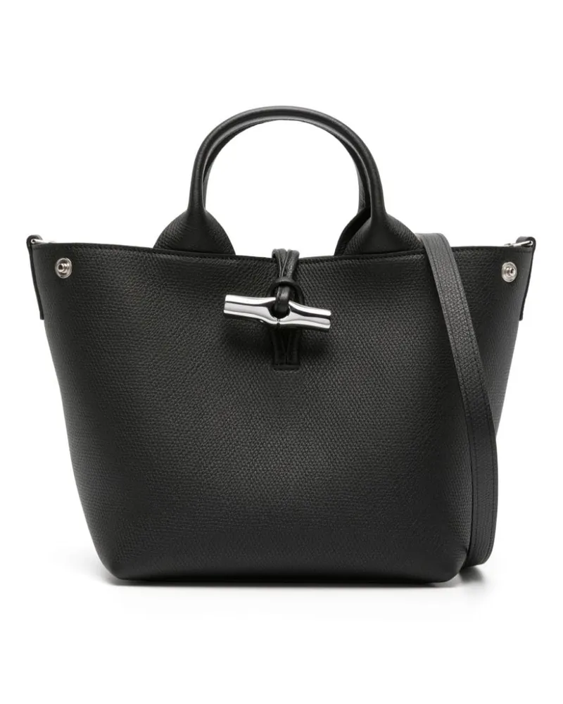 Longchamp Kleine Le Roseau Handtasche - Schwarz Schwarz