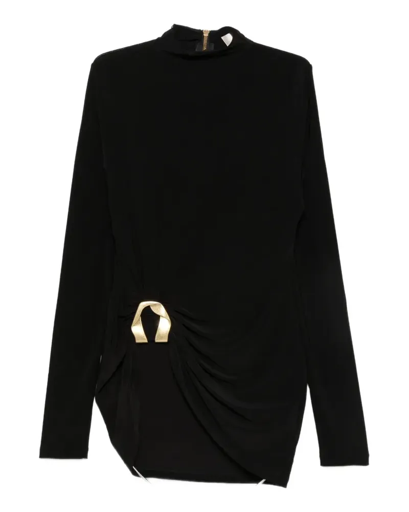 Aje. Luma hardware-detail gathered top - Schwarz Schwarz