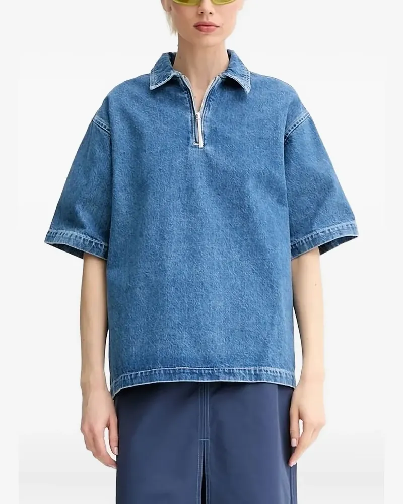 SUNNEI Jeansoberteil mit kurzem Reißverschluss - Blau Blau