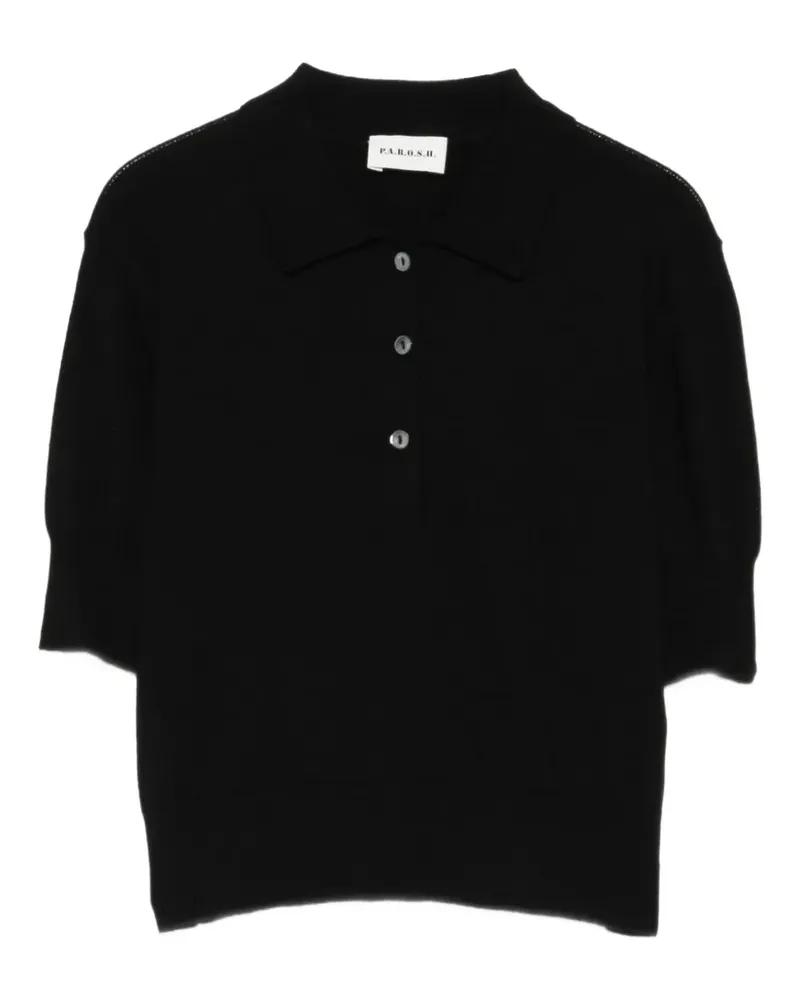 P.A.R.O.S.H. P.A.R.O H. Geknöpftes Poloshirt - Schwarz Schwarz