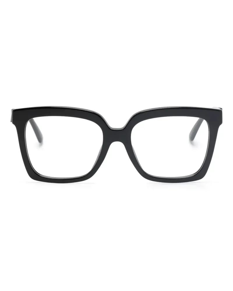 Michael Kors Nassau Brille mit Oversized-Gestell - Schwarz Schwarz