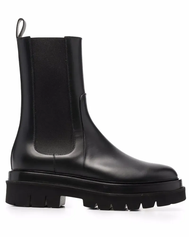 Santoni Stiefeletten mit dicker Sohle - Schwarz Schwarz