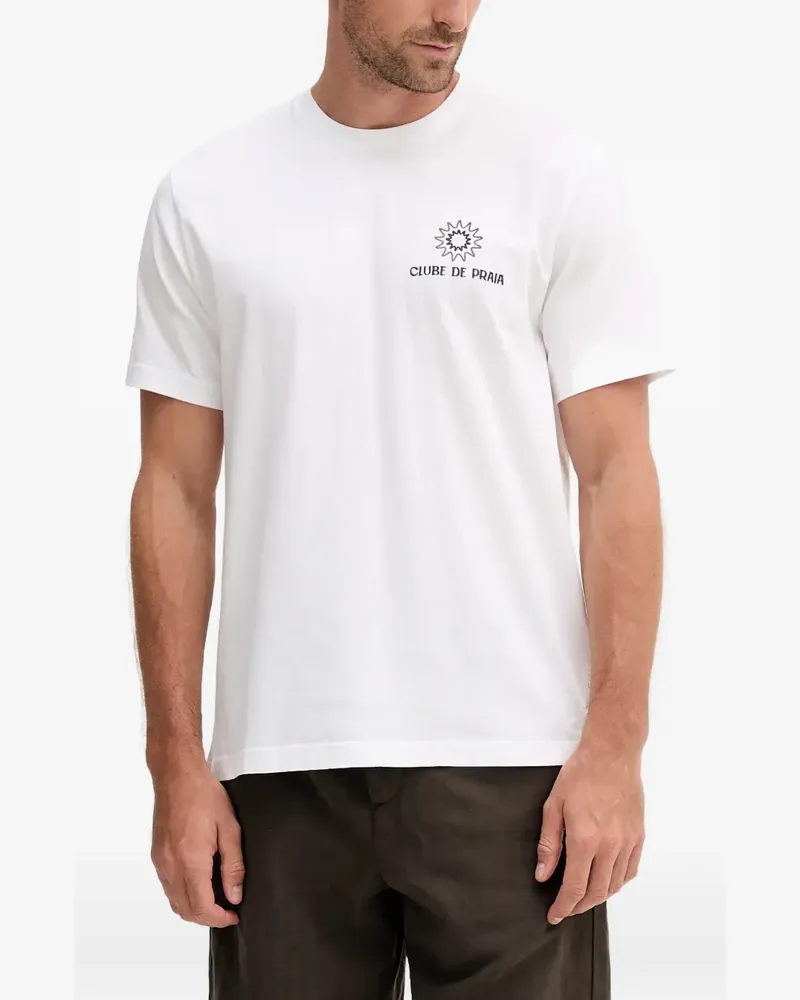 Frescobol Carioca graphic crew neck T-shirt - Weiß Weiß