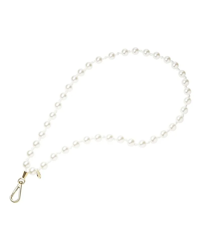 Maison Michel Taschenanhänger mit Perlen - Schwarz Schwarz