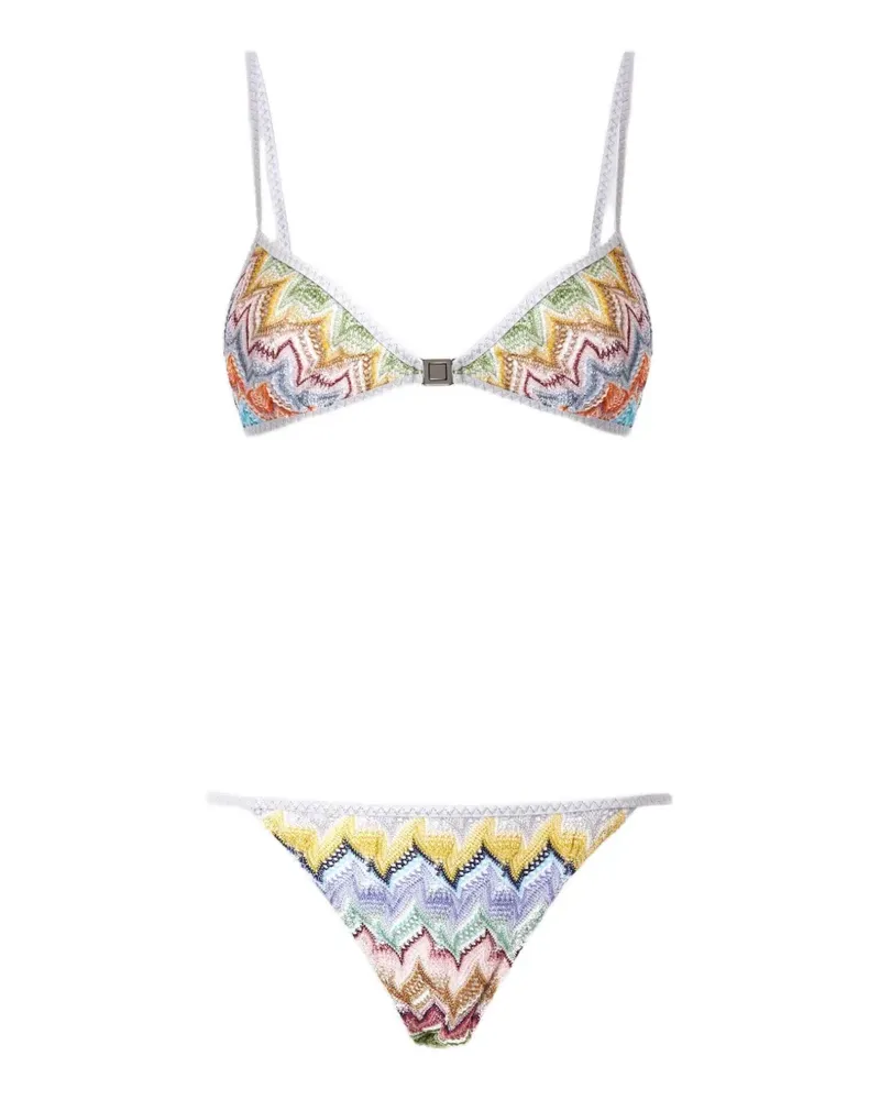 Missoni Zigzag-knit bikini - Nude Nude