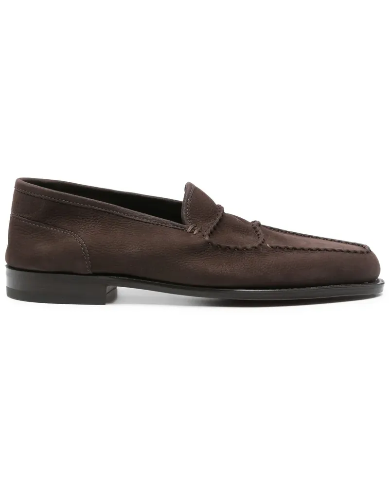 John Lobb Loafer aus Wildleder Braun