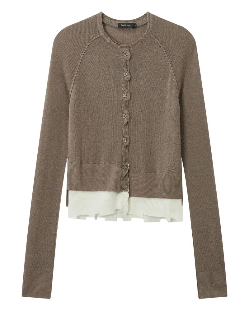 Tout a Coup Cardigan mit Rüschen - Braun Braun
