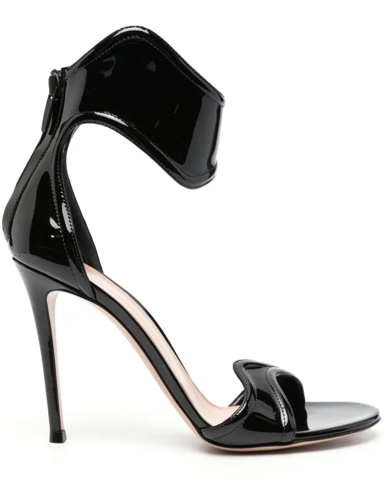 Gianvito Rossi Lucrezia Sandalen 105mm - Schwarz Schwarz