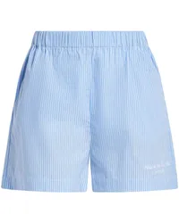 SPORTY & RICH Hotel du Cap Popeline-Shorts Blau