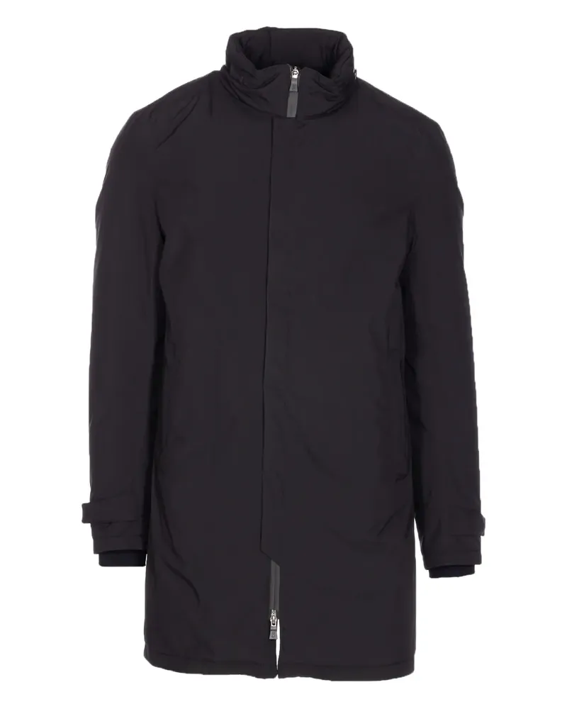 Herno Gefütterter Mantel mit Reißverschluss - Schwarz Schwarz