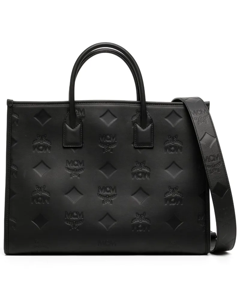 MCM Großer München Shopper - Schwarz Schwarz