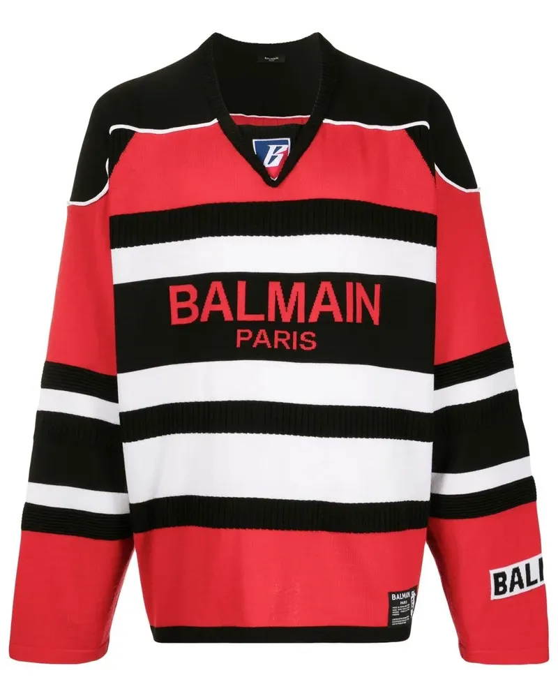 Balmain Pullover mit Logo-Print - Schwarz Schwarz