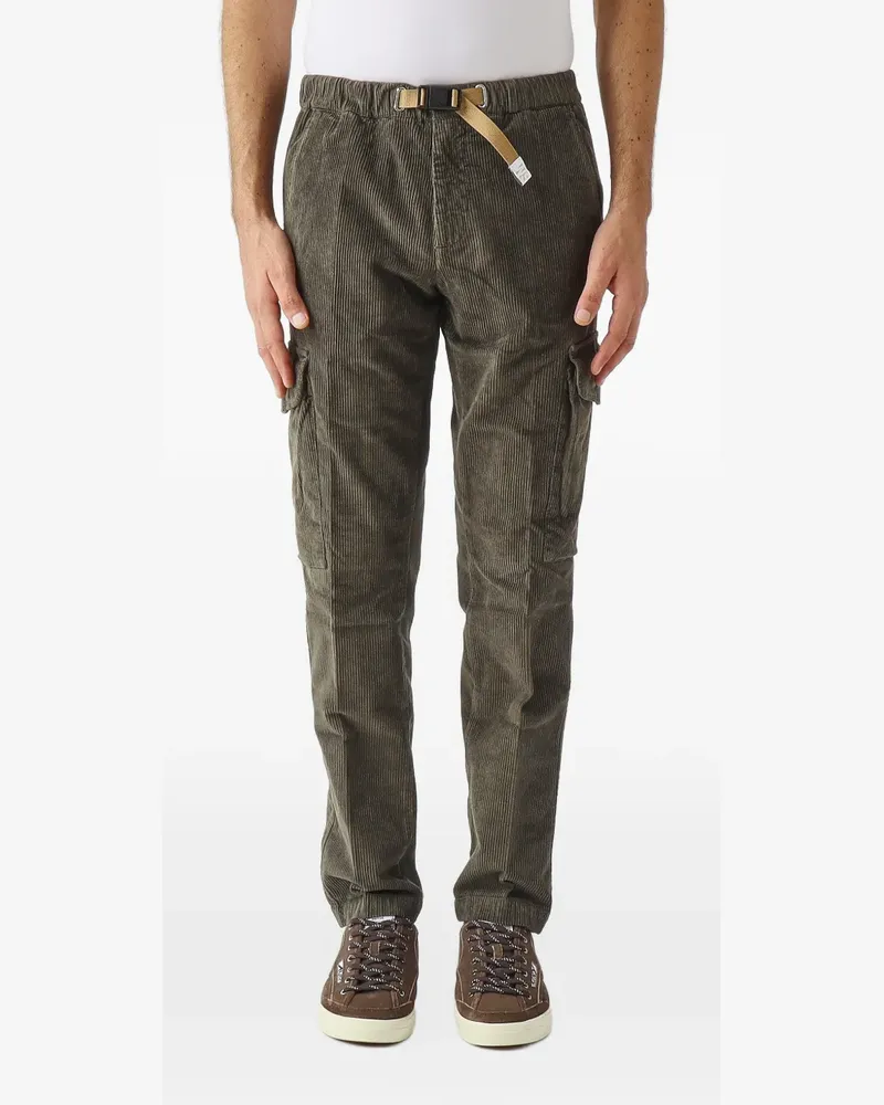 PLAN C Bruce belted corduroy cargo pants - Grün Grün